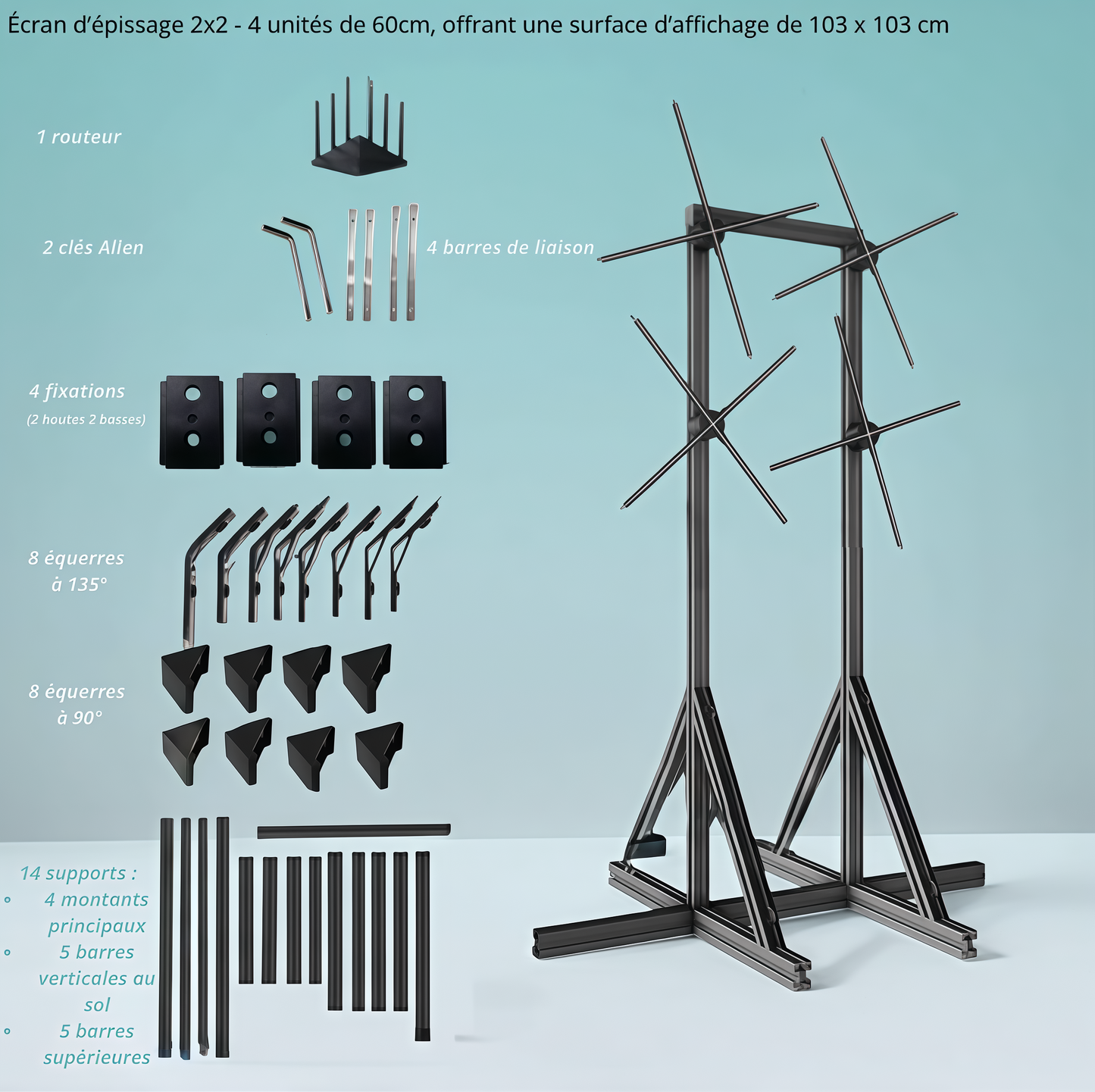 Écran Holographique 3D – Machine Publicitaire 60CM avec Système Splicing