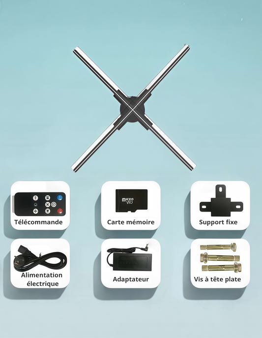 Ventilateur Holographique 3D XL avec Son – Immersion Audio-Visuelle Totale